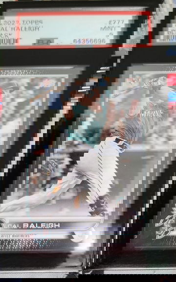 2022 Topps CAL RALEIGH Black /71 PSA 9