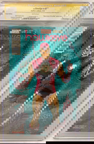 Hawkeye #10 CGC 9.4 NM “Many Armors of Iron Man” Signed w/ 4x Sigs!