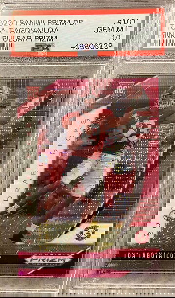 2020 Panini Prizm DP Tua Tagovailoa PSA10 Pink Pulsar