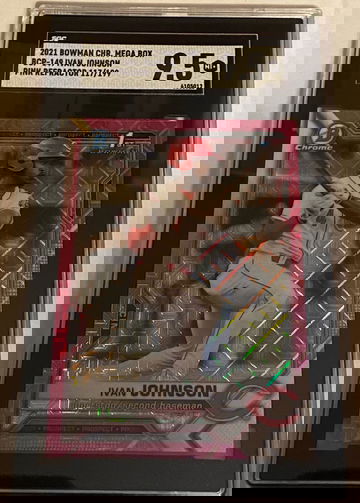 2021 Bowman Chrome Mega Ivan Johnson Pink Ref #117/199 SGC 9.5