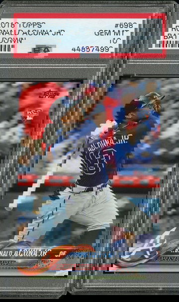 2018 Topps Ronald Acuña Jr. #698 BAT DOWN PSA 10