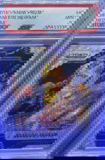 2016 Panini Prizm Brandon Ingram #8 Silver Mosaic Rookie RC PSA 9 Mint LA Lakers