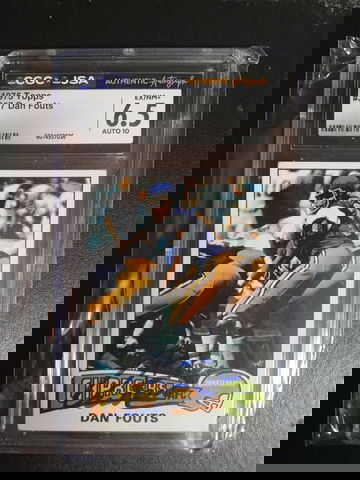 1975 Topps #367 Dan Foutz RC Auto CGC JSA 