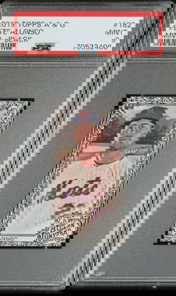 2019 Topps Allen and Ginter Mini Black Border Pete Alonso #182 PSA 9