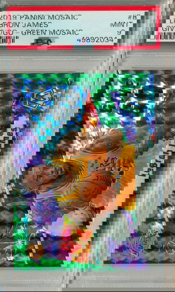 2019 Mosaic Lebron James Give and Go Green Mosaic PSA 9