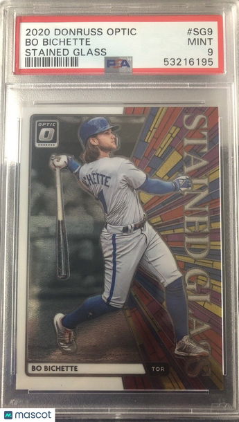 2020 Donruss Optic Stained Glass Bo Bichette SG-9 PSA 9 Mint Rookie RC Blue Jays