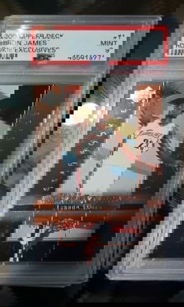 2003 upper Deck Lebron James Rookie Exclusives PSA 9