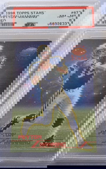 1998 Topps Stars Red #67 Peyton Manning RC 4638/8799 PSA 8