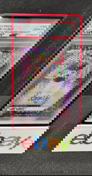 2024 Prizm Rome Odunze Purple Power Auto /49 PSA 10