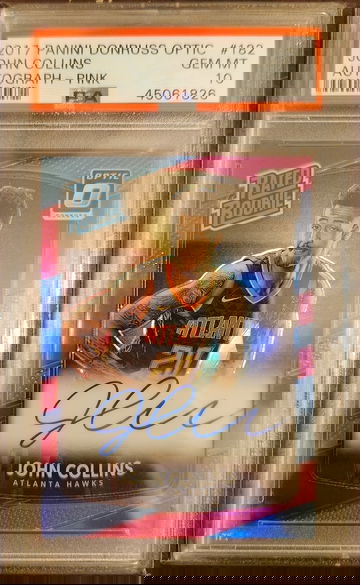 John Collins 2017 Panini Optic Prizm Pink Auto RC #/25 PSA 10