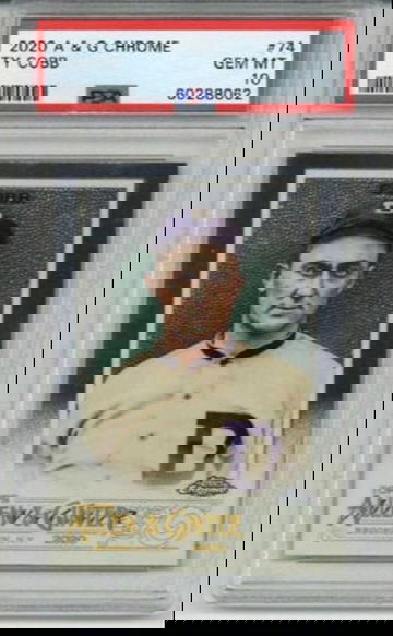 2020 TOPPS ALLEN & GINTER CHROME #74 TY COBB CARD TIGERS PSA 10 LOW POP