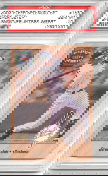 2003 Fleer Splendid Splinters - Wood Derek Jeter PSA 10