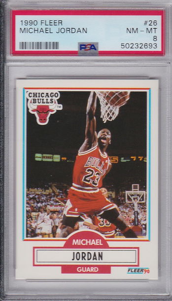 1990 Fleer Michael Jordan PSA 8 NM-MT