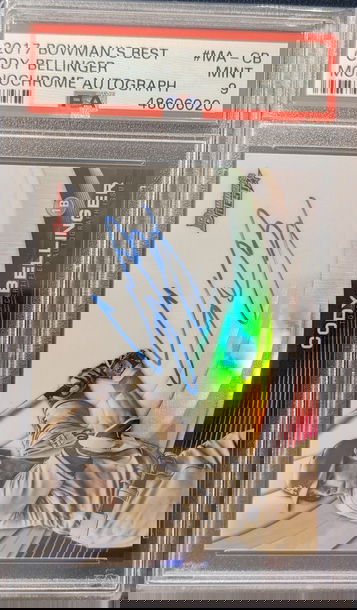 2017 Bowman's Best Cody Bellinger Monochrome Rookie Autograph /100 PSA 9