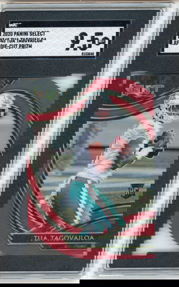 2020 Panini Select Tua Tagovailoa Red Die-Cut Prizm RC SGC 9.5 Mint +