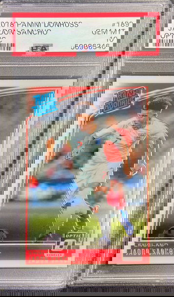 2018 PANINI DONRUSS OPTIC JADON SANCHO RC PSA 10 GEM MINT