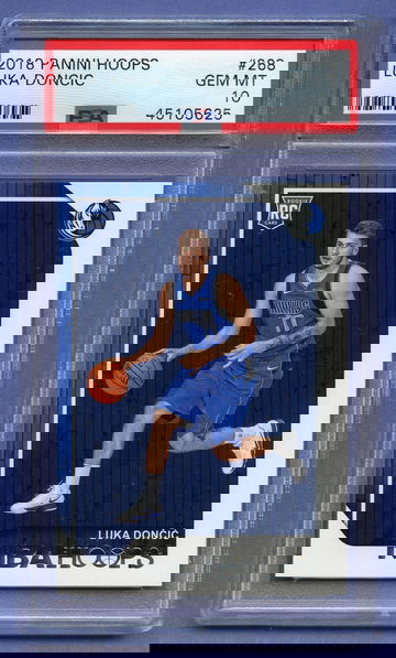 LUKA DONCIC 2018 Panini Hoops #268 Rookie PSA 10 Gem Mint Dallas Mavericks