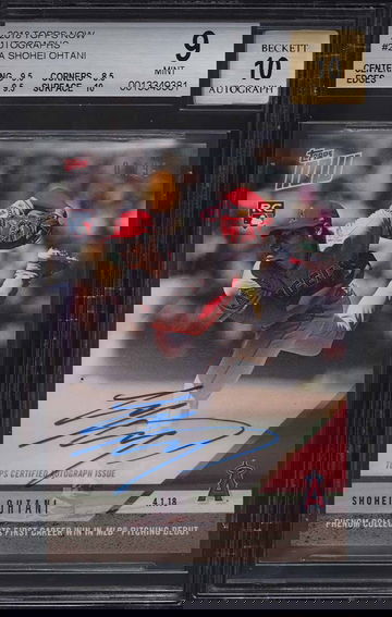 Shohei Ohtani 2081 RC Topps Now on Card Autograph Serial #01