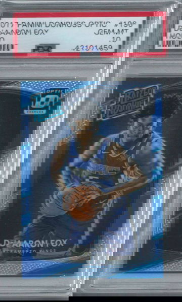 2017 Optic Holo De’Aaron Fox #196 RC PSA 10