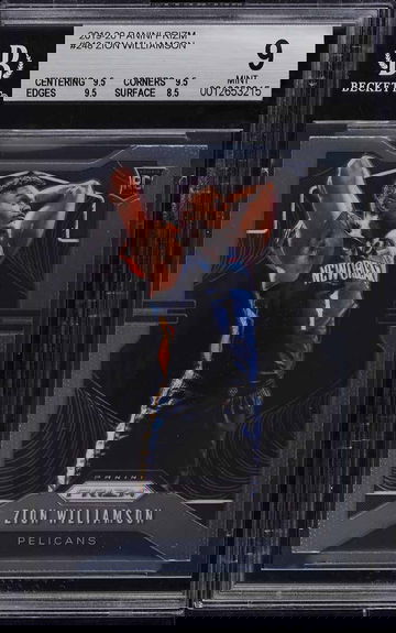 2019 PANINI PRIZM ZION WILLIAMSON ROOKIE RC #248 BGS 9 MINT