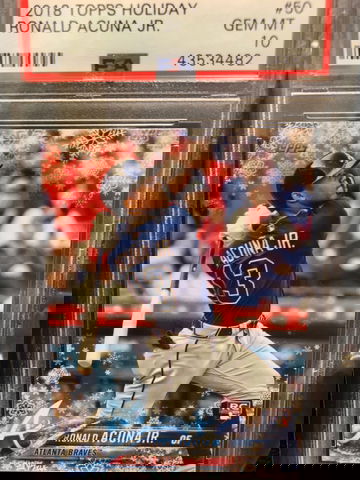 Ronald Acuna 2018 Topps Holiday PSA 10