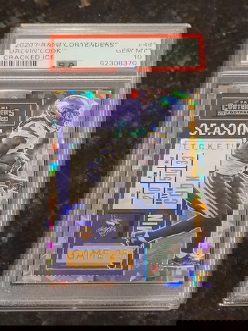 2020 Contenders Season Ticket Dalvin Cook CRACKED ICE SSP #/22! PSA 10 - POP 1