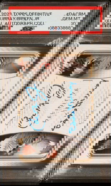 2023 Topps Definitive Collection Dual Autographs Eddie Murray/Cal Ripken Jr. #DACRM /35 PSA 10