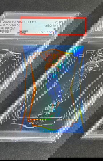 2020 Panini Select 183 LaMelo Ball Blue Prizm PSA 10