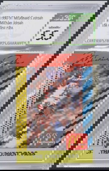 1990-91 McDonald's Jordan #3 Michael Jordan The Chest Pass CSG 5.5