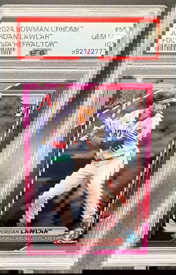 2024 Bowman Chrome Jordan Lawlar Fuchsia Refractor /299 PSA 10