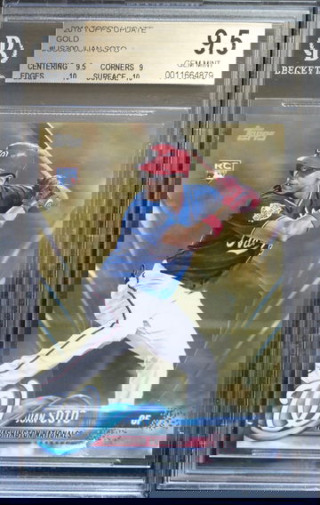 BGS 9;5 - 2018 TOPPS UPDATE JUAN SOTO RC #US300 (0833/2018) GOLD w/2x 10s