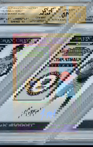 2019-20 Panini Contenders JA MORANT Finals Ticket /49 BGS 9.5/10