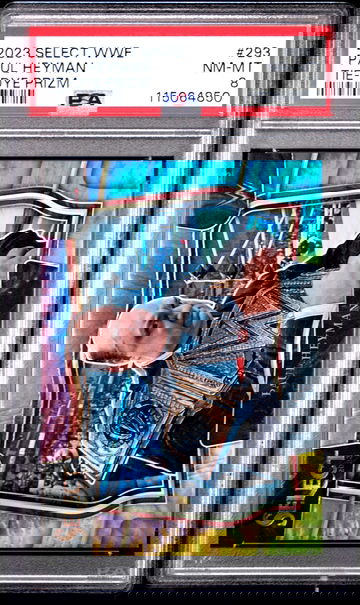 2023 Panini Select WWE Tie-Dye Paul Heyman #293 /25 PSA 8