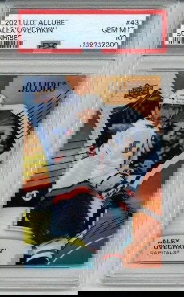 2021 UPPER DECK ALLURE SUNRISE #43 ALEXANDER OVECHKIN CAPITALS PSA 10 LOW POP