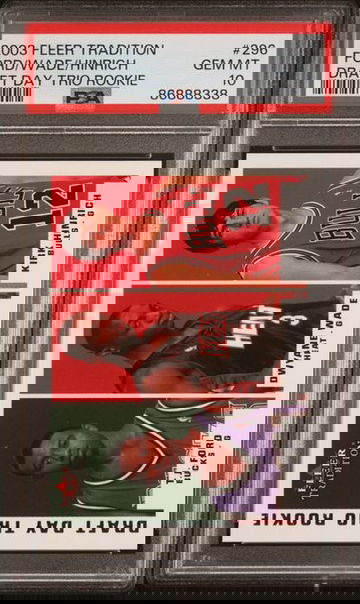 2003 Fleer Tradition #296 Dwyane Wade / T.J. Ford / Kirk Hinrich Draft Day Trio Rookie Card RC #d /375 PSA 10 Gem Mint