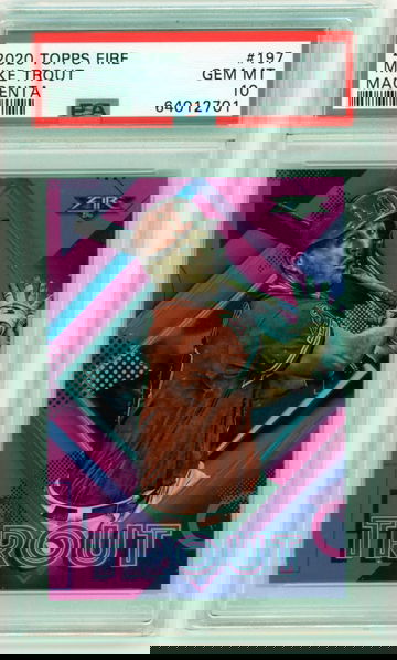 2020 Topps Fire #197 Mike Trout Magenta PSA 10 GEM MINT!