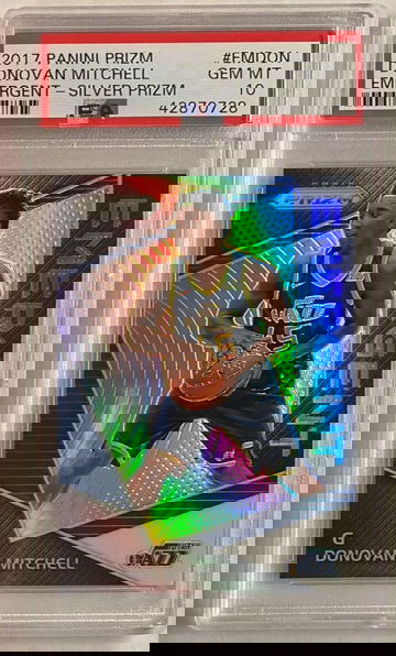 2017 PANINI PRIZM EMERGENT Silver Prizm DONOVAN MITCHELL RC PSA 10 ROOKIE