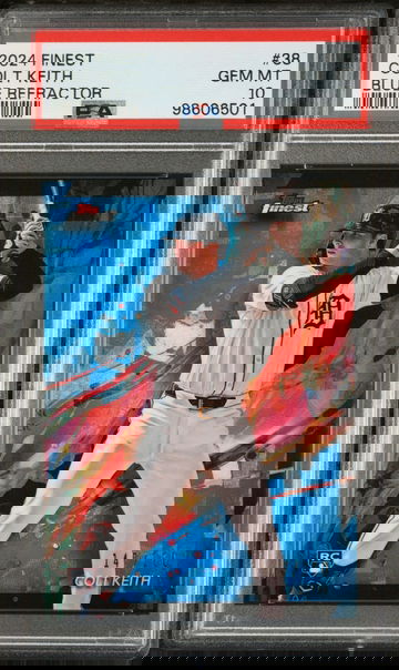 2024 Topps Finest Blue Refractor Colt Keith #38 RC /200 PSA 10