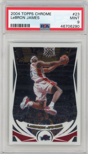 Lebron James 2004 Topps Chrome PSA 9 #23 2nd Year