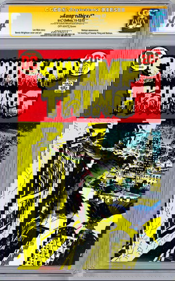 SWAMP THING #7 CGC-SS 9.4 *SIGNED ARTIST BERNIE WRIGHTSON* BATMAN CROSSOVER 1973