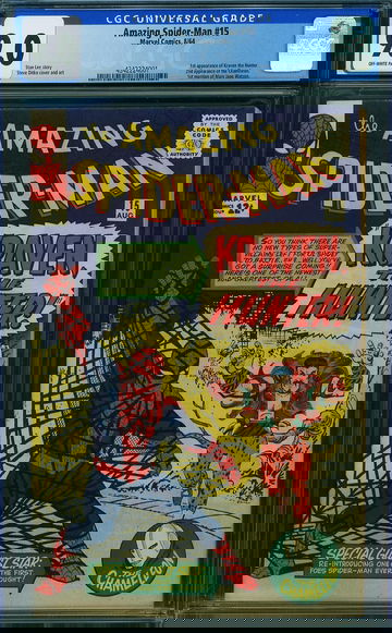 AMAZING SPIDER-MAN #15 CGC 9.4 VFNM -- 1st Appearance of Kraven The Hunter!