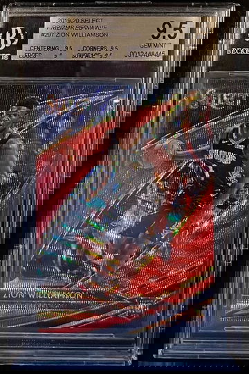 ZION WILLIAMSON 2019/20 SELECT 297 RC COURTSIDE RED WAVE PRIZMS BGS 9.5 GEM MINT