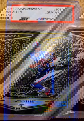 2018 Obsidian Etch Yellow Rookie Josh Allen /10 ... PSA 10 ... POP 2
