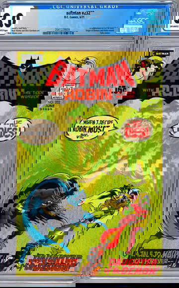 BATMAN #232 CGC 3.0 1ST RA’S AL GHUL APP DENNY O’NEIL STORY NEAL ADAMS CVR 1971