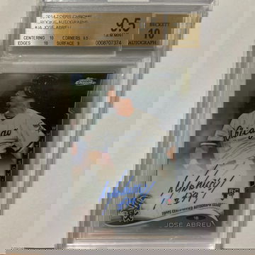 Jose Abreu 2014 Topps Chrome Rookie Autograph BGS 9.5.10