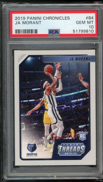 2019 Chronicles Threads Ja Morant PSA 10 