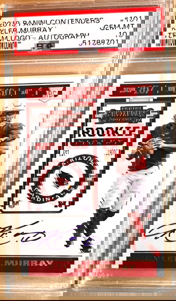 2019 Panini Contenders Kyler Murray Rookie Auto Ticket ON CARD