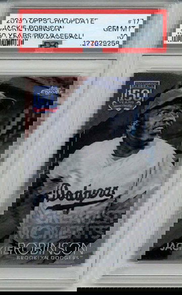 2019 TOPPS CHROME UPDATE 150 YEARS BASEBALL #17 JACKIE ROBINSON DODGERS PSA 10