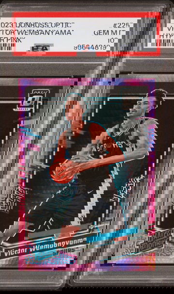 PSA 10 2023-24 Donruss Optic Victor Wembanyama RC Pink Hyper Prizm SPURS