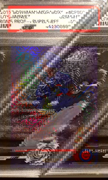 2017 Bowman Chrome Prospects Eloy Jimenez Mega Box Purple Refractor PSA 10 /250